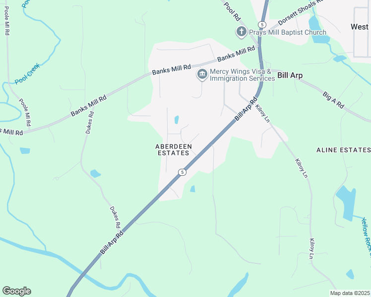 map of restaurants, bars, coffee shops, grocery stores, and more near 5241 Hollyhock Road in Douglasville