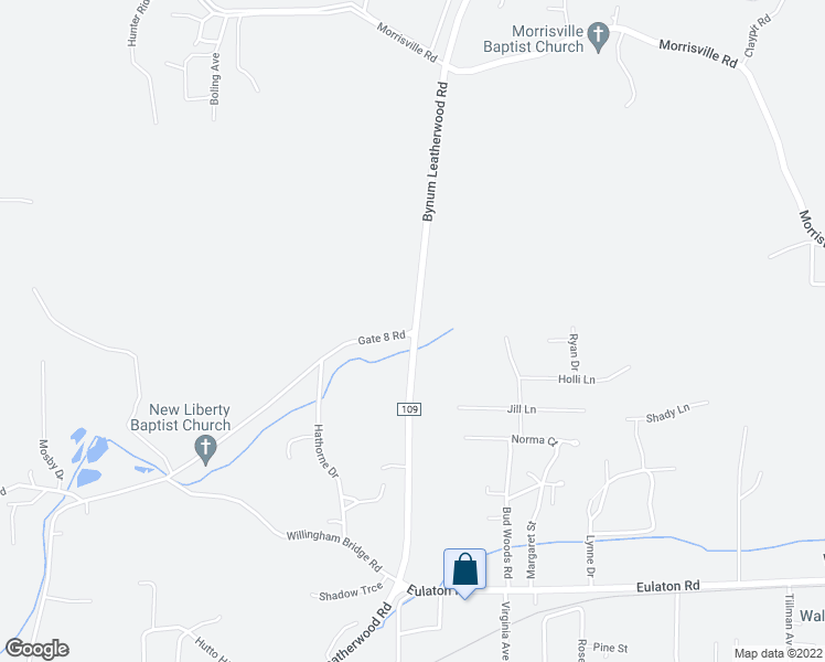 map of restaurants, bars, coffee shops, grocery stores, and more near 8 Gate 8 Road in Anniston