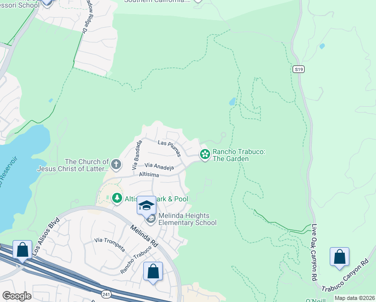 map of restaurants, bars, coffee shops, grocery stores, and more near 2 Palacio in Rancho Santa Margarita