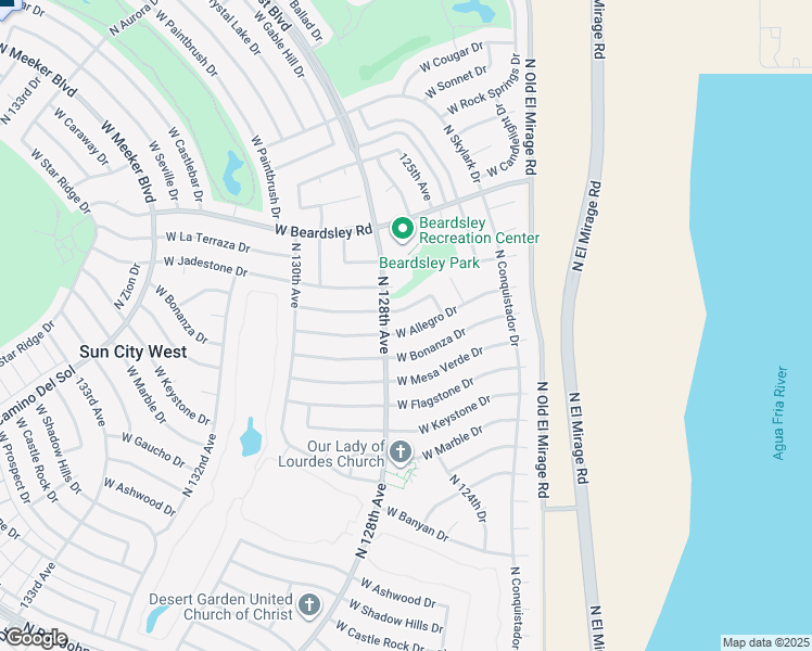 map of restaurants, bars, coffee shops, grocery stores, and more near 12718 West Allegro Drive in Sun City West