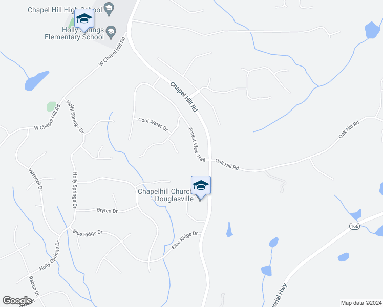 map of restaurants, bars, coffee shops, grocery stores, and more near 5247 Forest View Trail in Douglasville