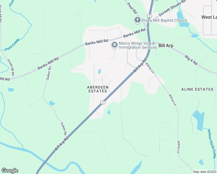 map of restaurants, bars, coffee shops, grocery stores, and more near 5241 Hollyhock Road in Douglasville