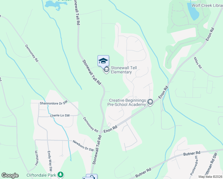 map of restaurants, bars, coffee shops, grocery stores, and more near 625 Syreeta Lane in Atlanta