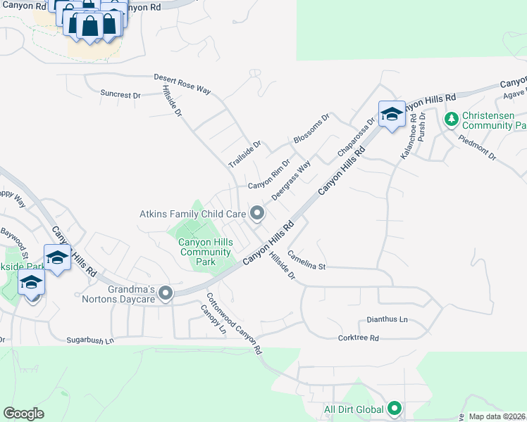map of restaurants, bars, coffee shops, grocery stores, and more near 34238 Sweet Acacia Court in Lake Elsinore