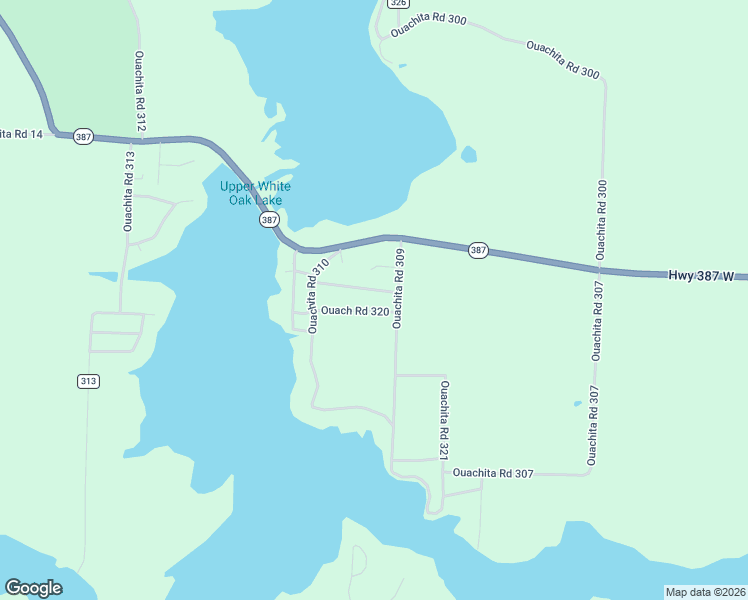 map of restaurants, bars, coffee shops, grocery stores, and more near 130 Ouachita Road 309 in Chidester