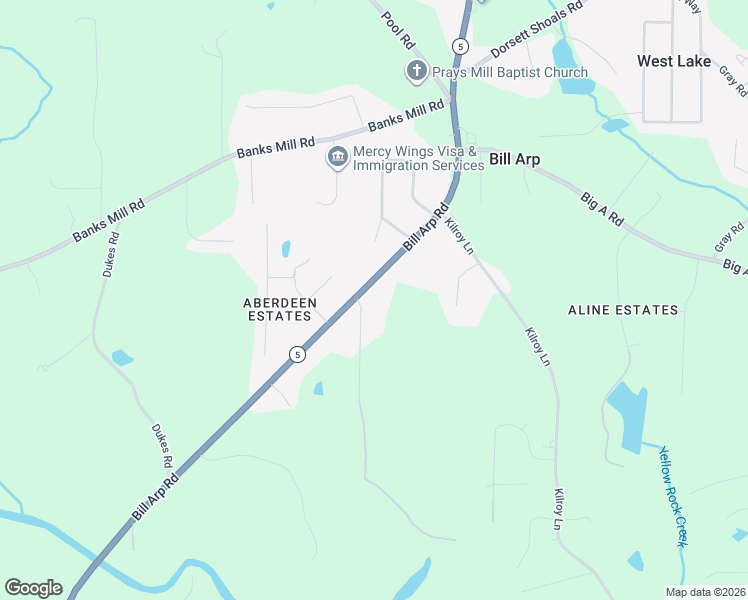 map of restaurants, bars, coffee shops, grocery stores, and more near 5238 Georgia 5 in Douglasville