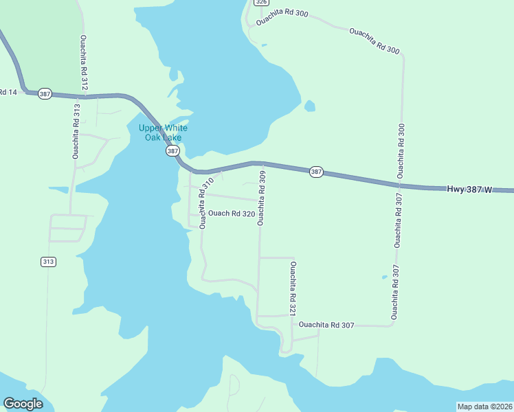 map of restaurants, bars, coffee shops, grocery stores, and more near 130 Ouachita Road 309 in Chidester