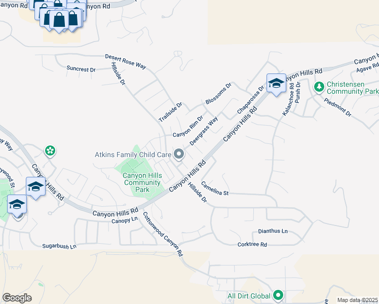 map of restaurants, bars, coffee shops, grocery stores, and more near 34236 Aurora Court in Lake Elsinore
