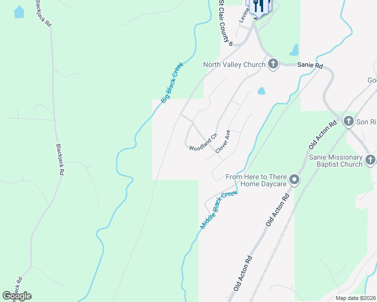 map of restaurants, bars, coffee shops, grocery stores, and more near 280 Woodland Circle in Odenville