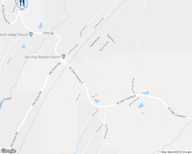 map of restaurants, bars, coffee shops, grocery stores, and more near 705 Ridgefield Circle in Odenville