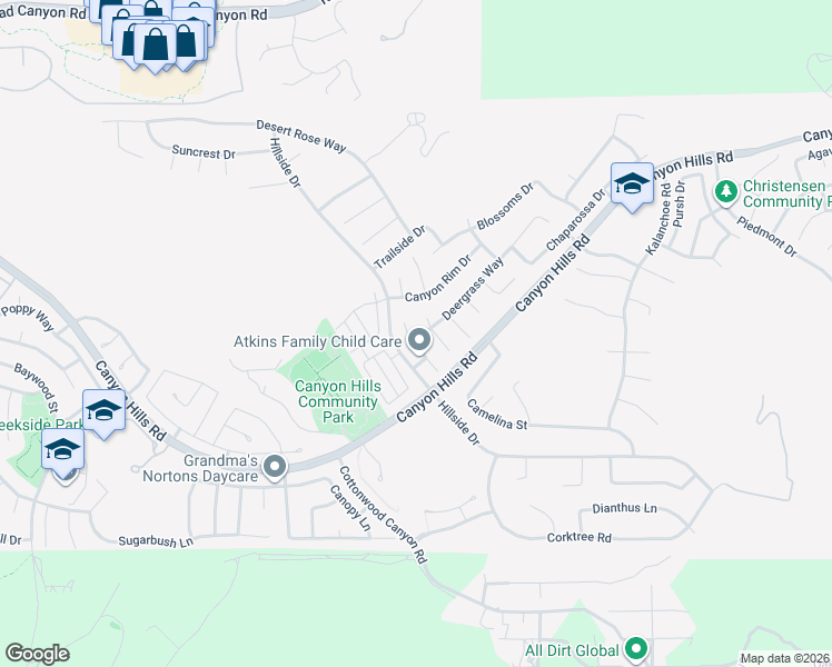 map of restaurants, bars, coffee shops, grocery stores, and more near 34238 Sweet Acacia Ct in Lake Elsinore