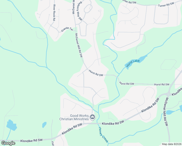 map of restaurants, bars, coffee shops, grocery stores, and more near 3152 Hurst Road Southwest in Conyers