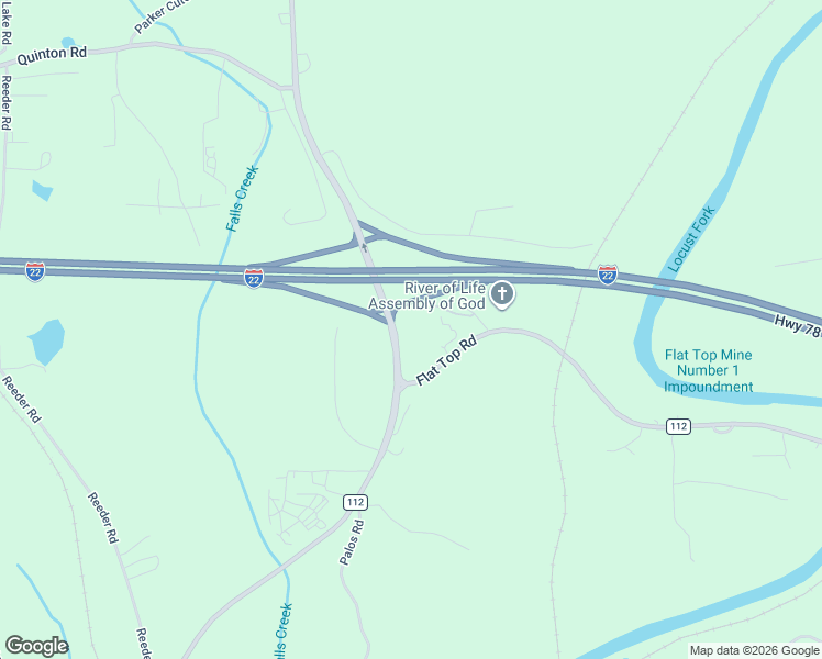 map of restaurants, bars, coffee shops, grocery stores, and more near 5939 Flat Top Road in Dora
