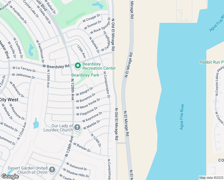 map of restaurants, bars, coffee shops, grocery stores, and more near 19627 North Conquistador Drive in Sun City West