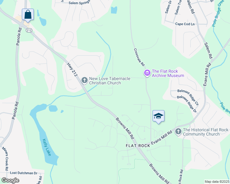 map of restaurants, bars, coffee shops, grocery stores, and more near 3932 East Saddle Ridge Drive in Stonecrest