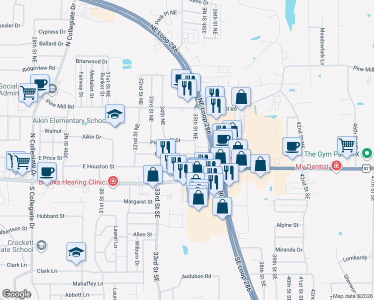 map of restaurants, bars, coffee shops, grocery stores, and more near 3445 Robin Rd in Paris