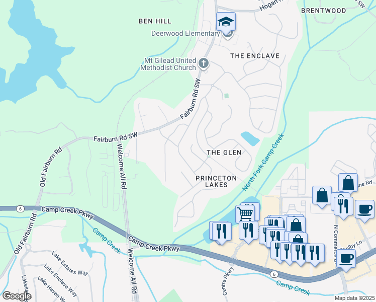 map of restaurants, bars, coffee shops, grocery stores, and more near 3211 Wellington Walk Southwest in Atlanta