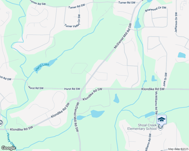 map of restaurants, bars, coffee shops, grocery stores, and more near 1030 McDaniel Mill Road Southwest in Conyers