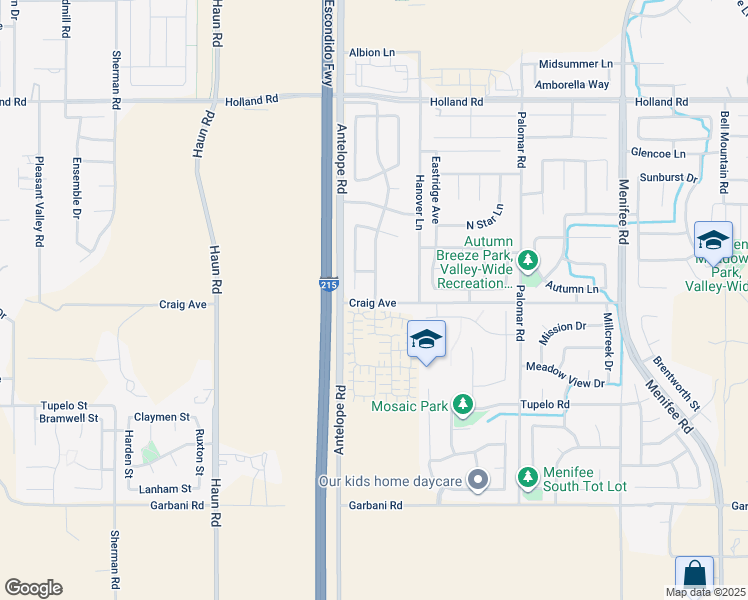 map of restaurants, bars, coffee shops, grocery stores, and more near 31567 Willowood Way in Menifee