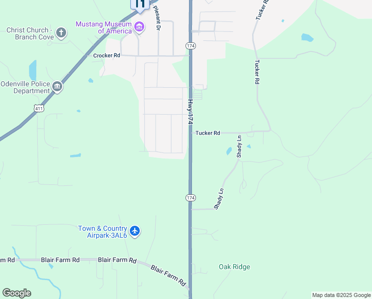 map of restaurants, bars, coffee shops, grocery stores, and more near 405 Morning Mist Lane in Odenville