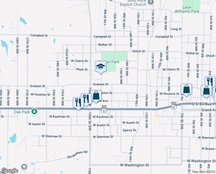 map of restaurants, bars, coffee shops, grocery stores, and more near 1720 West Houston Street in Paris