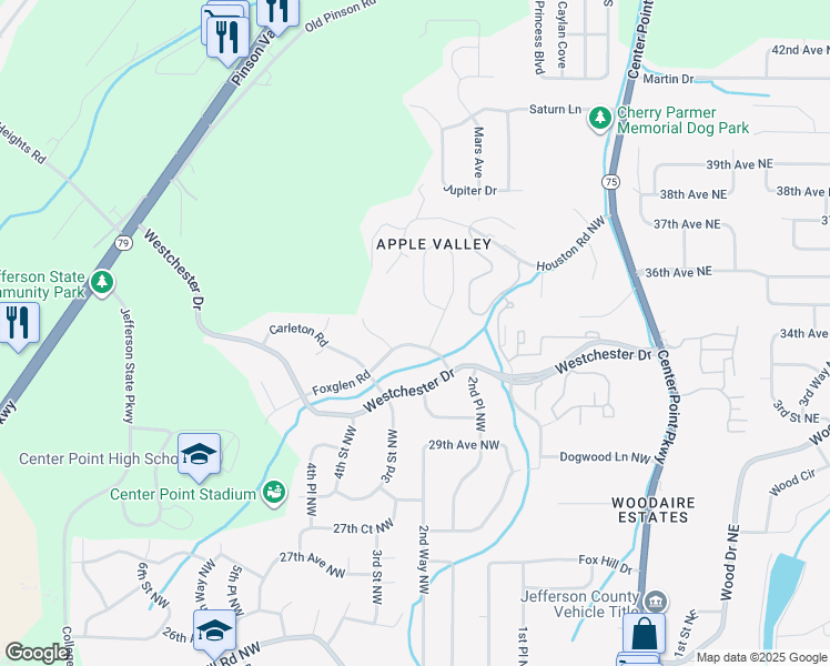 map of restaurants, bars, coffee shops, grocery stores, and more near 245 Foxglen Road in Birmingham
