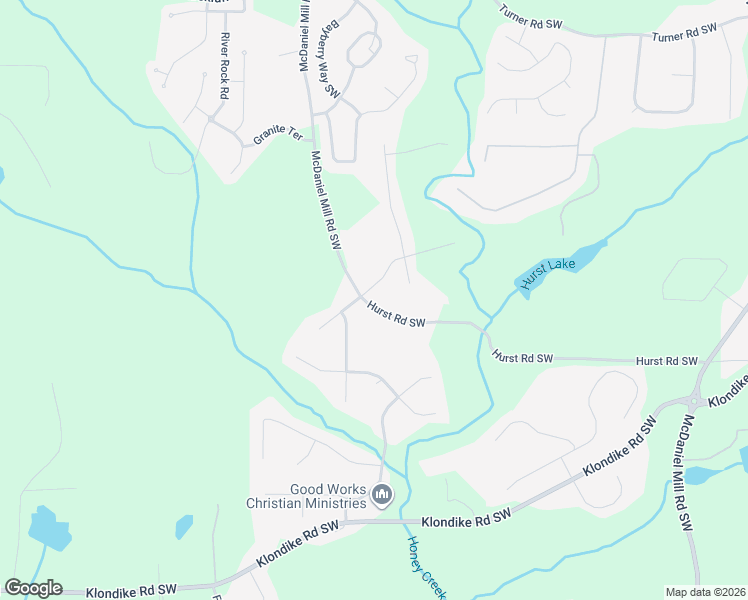 map of restaurants, bars, coffee shops, grocery stores, and more near 3152 Hurst Road Southwest in Conyers