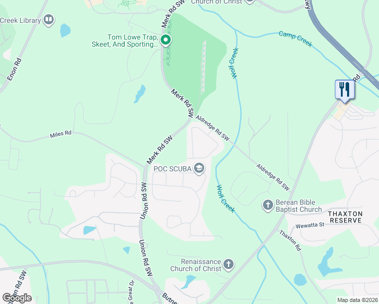 map of restaurants, bars, coffee shops, grocery stores, and more near 5200 Lexmark Circle in Atlanta