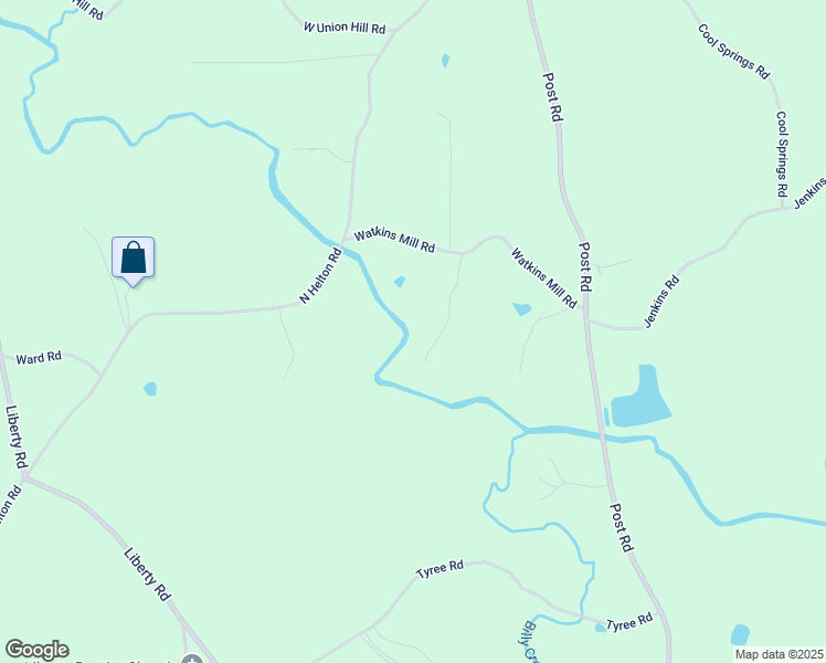 map of restaurants, bars, coffee shops, grocery stores, and more near 8863 Watkins Mill Road in Winston