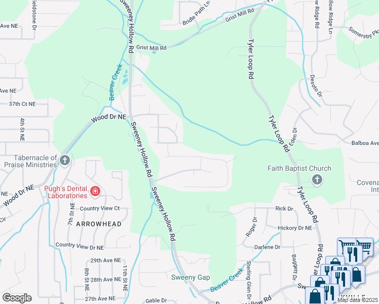map of restaurants, bars, coffee shops, grocery stores, and more near 4480 Winchester Hills Lane in Birmingham