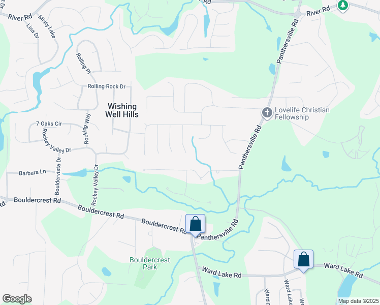 map of restaurants, bars, coffee shops, grocery stores, and more near 4000 Ambrose Court in Ellenwood