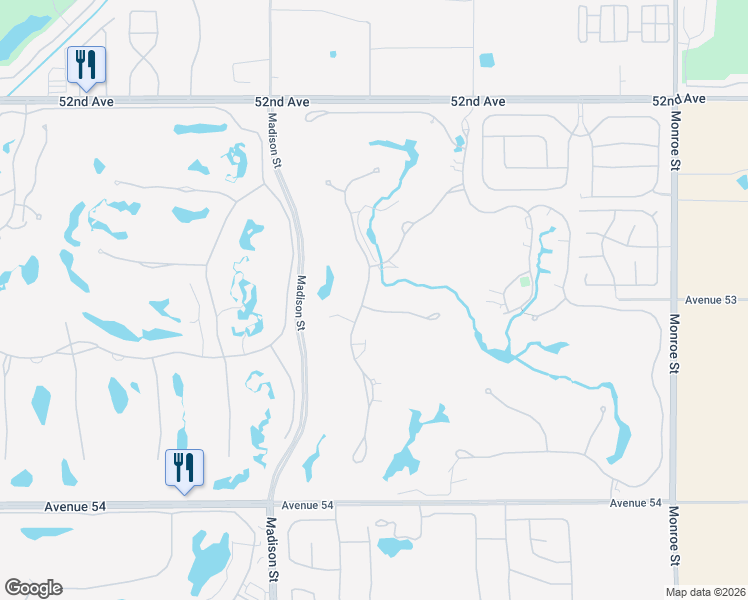 map of restaurants, bars, coffee shops, grocery stores, and more near 81240 Peary Place in La Quinta