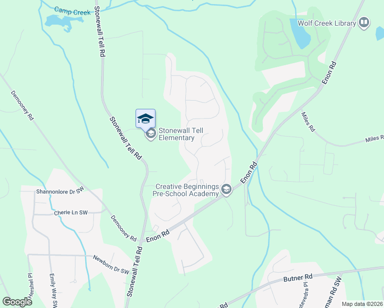 map of restaurants, bars, coffee shops, grocery stores, and more near 3404 Walnut Ridge in Atlanta