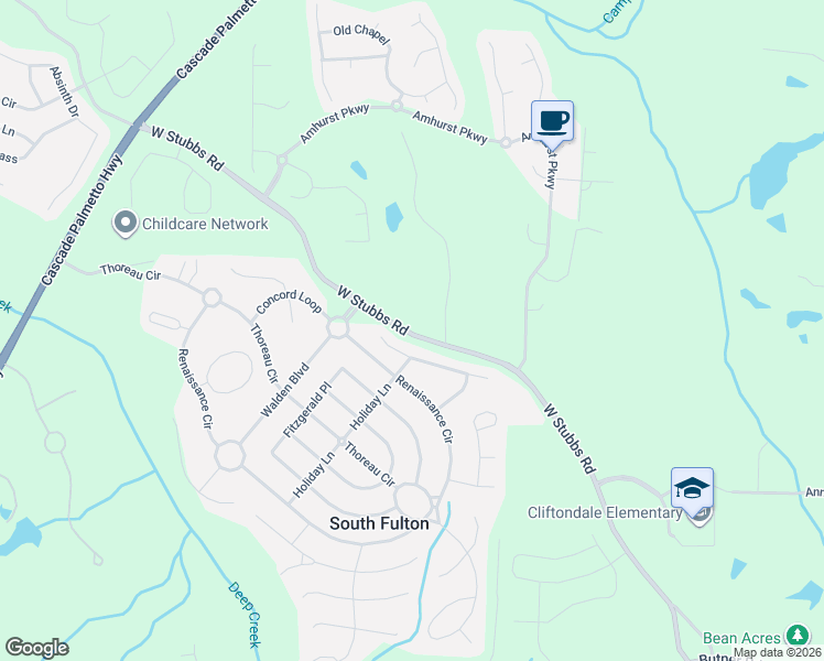 map of restaurants, bars, coffee shops, grocery stores, and more near 3015 Oxford Road in Atlanta