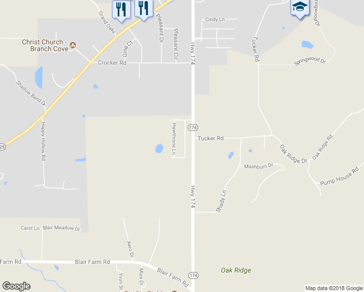 map of restaurants, bars, coffee shops, grocery stores, and more near 340 Morning Mist Lane in Odenville