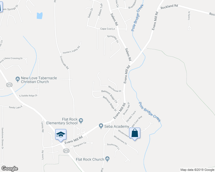 map of restaurants, bars, coffee shops, grocery stores, and more near 5722 Winchester Place in Lithonia