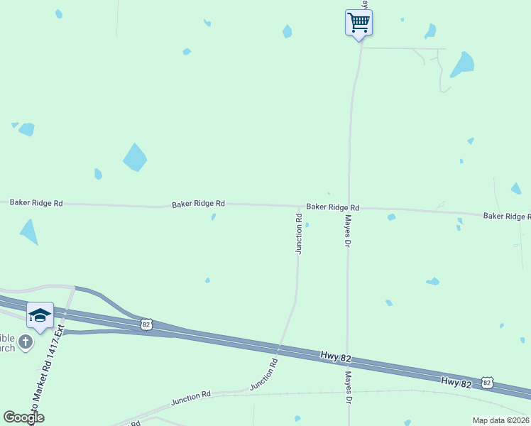 map of restaurants, bars, coffee shops, grocery stores, and more near 597-1999 Baker Ridge Road in Sherman