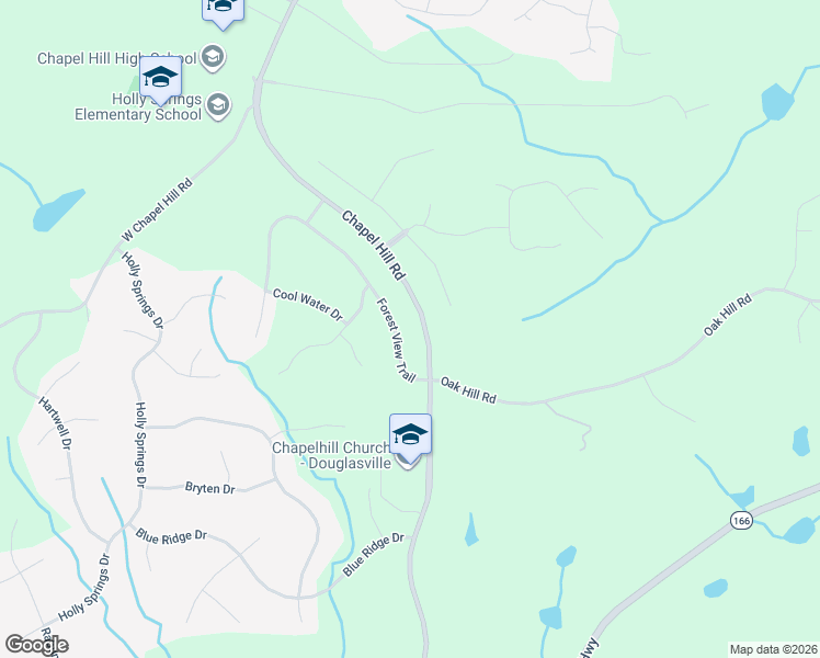 map of restaurants, bars, coffee shops, grocery stores, and more near 5214 Forest View Trail in Douglasville