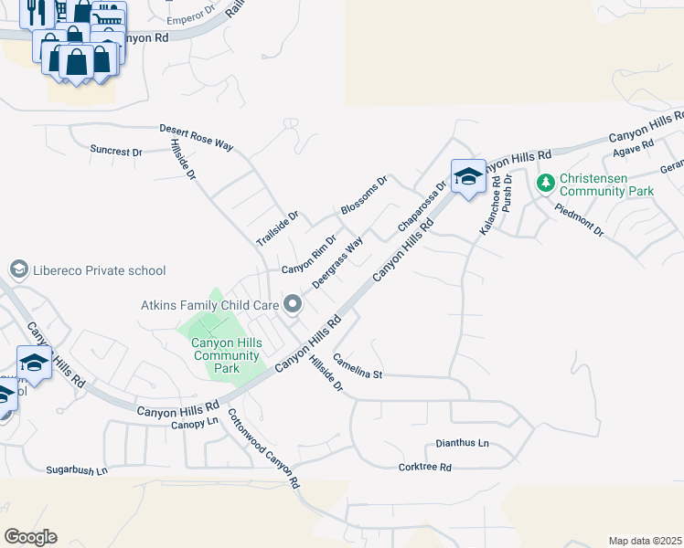 map of restaurants, bars, coffee shops, grocery stores, and more near 34234 Baja Court in Lake Elsinore
