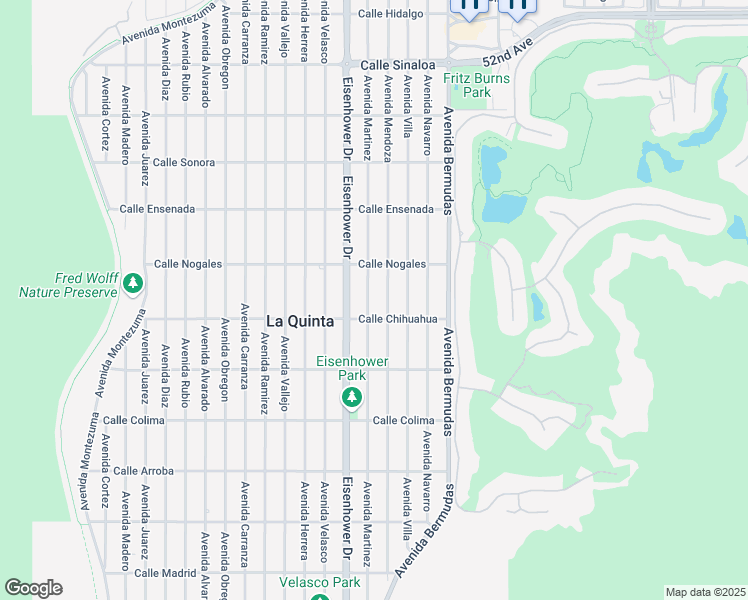map of restaurants, bars, coffee shops, grocery stores, and more near 52900 Avenue Martinez in La Quinta