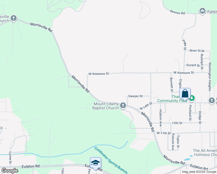 map of restaurants, bars, coffee shops, grocery stores, and more near 3620 West Ammons Street in Anniston