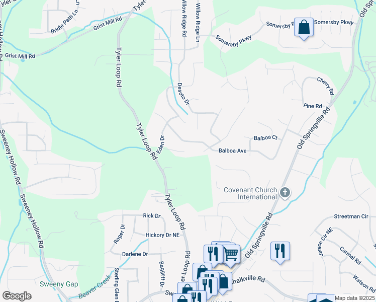 map of restaurants, bars, coffee shops, grocery stores, and more near 5186 Cimmaron Circle in Pinson