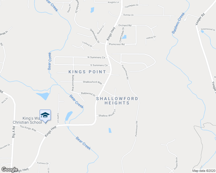 map of restaurants, bars, coffee shops, grocery stores, and more near 5183 Kings Highway in Douglasville