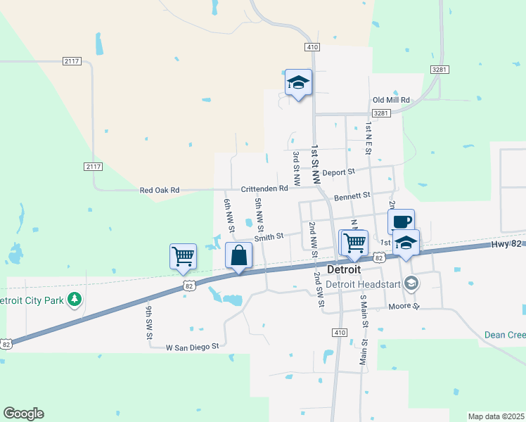map of restaurants, bars, coffee shops, grocery stores, and more near 290 5th Northwest Street in Detroit
