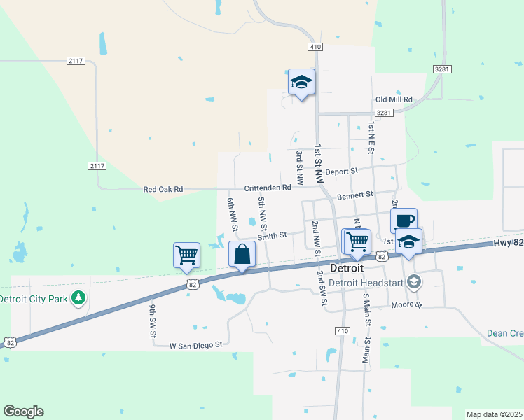 map of restaurants, bars, coffee shops, grocery stores, and more near 290 5th Northwest Street in Detroit