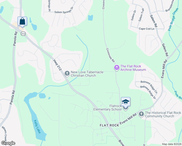 map of restaurants, bars, coffee shops, grocery stores, and more near 3904 East Saddle Ridge Drive in Stonecrest