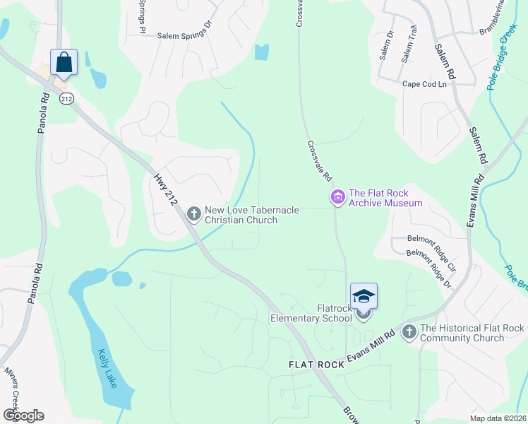 map of restaurants, bars, coffee shops, grocery stores, and more near 3904 East Saddle Ridge Drive in Stonecrest