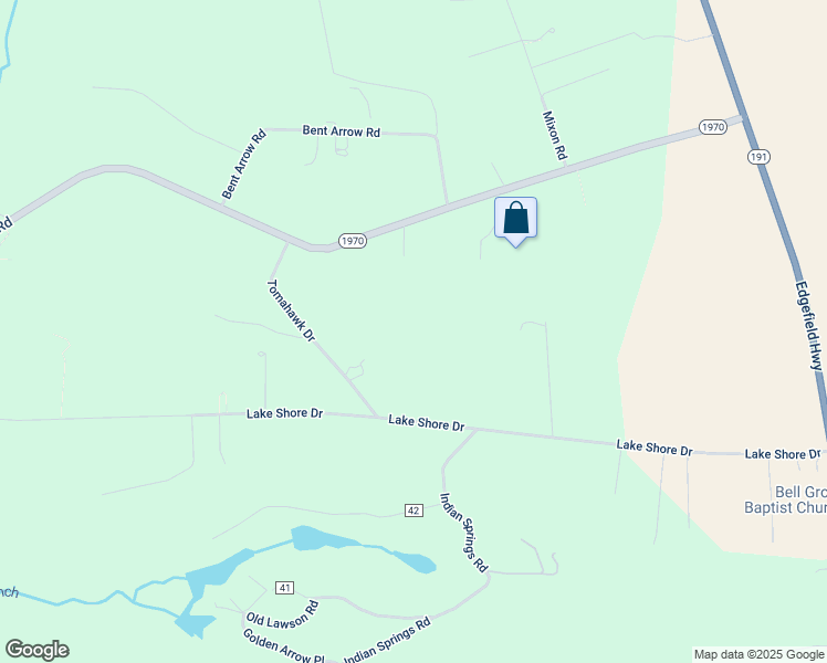map of restaurants, bars, coffee shops, grocery stores, and more near 164 Lake Shore Drive in Aiken