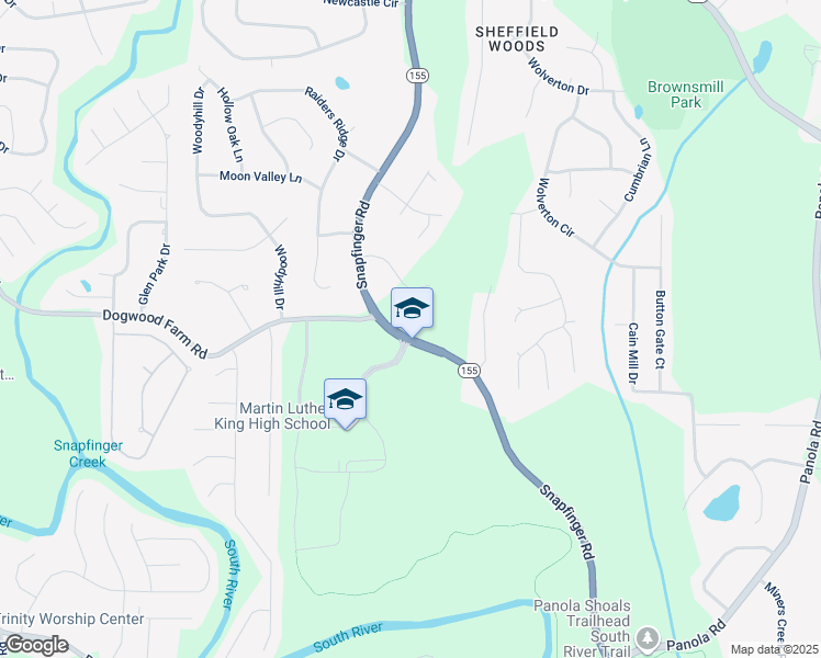 map of restaurants, bars, coffee shops, grocery stores, and more near 3990 Snapfinger Road in Stonecrest