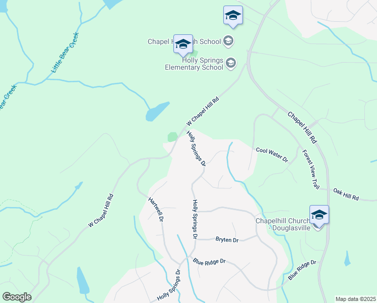 map of restaurants, bars, coffee shops, grocery stores, and more near 5163 Holly Springs Drive in Douglasville
